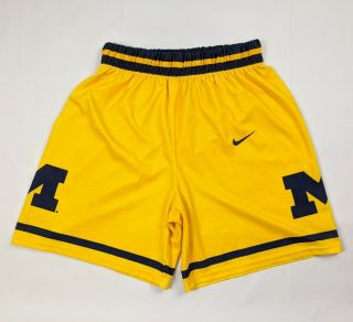 Vintage Nike Michigan Wolverines Shorts Made In Usa Fab 5 Basketball Medium 90 