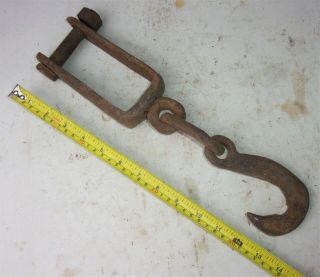 Antique Vintage Primitive Salvaged Cast Iron Lifting Hook