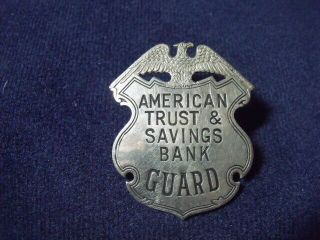 Unique American Trust And Savings Bank,  Dubuque,  Iowa Guards Hat Badge