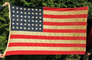 Vintage 48 Star Dettra Bulldog Bunting American Flag 4 