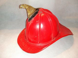 Vintage Cairns Brother Red Leather Firearms Helmet