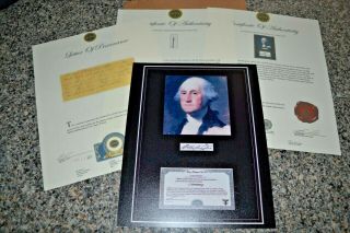 Authentic George Washington Lock Of Hair Donald James Wilson Regent Gallery