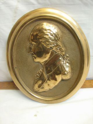 General George Washington Bronze Or Brass Plaque Bust Relief Medallion