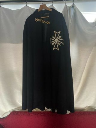 Authentic Vintage Knights Of Malta Cape With Accessories