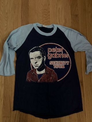 Real Vintage 1983 Peter Gabriel Security Tour Concert Shirt