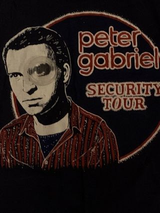Real Vintage 1983 Peter Gabriel Security Tour Concert Shirt 2