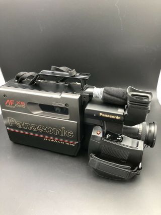 Vintage Panasonic AF X8 CCD Omnimovie VHS HG Video Camcorder Camera PV - 420D Case 2