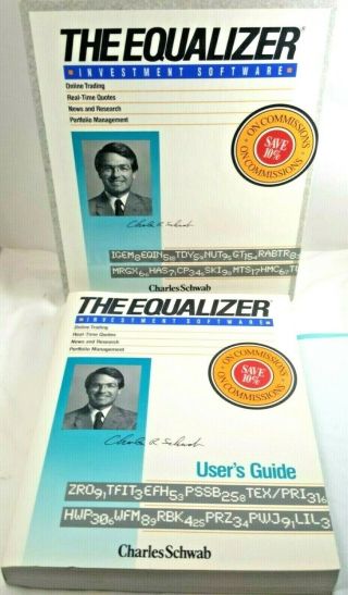 The Equalizer Investment Software Charles Schwab Ibm Pc 1992 Vintage Computer