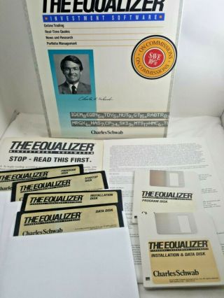 The Equalizer Investment Software Charles Schwab IBM PC 1992 Vintage Computer 2