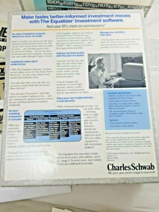 The Equalizer Investment Software Charles Schwab IBM PC 1992 Vintage Computer 3