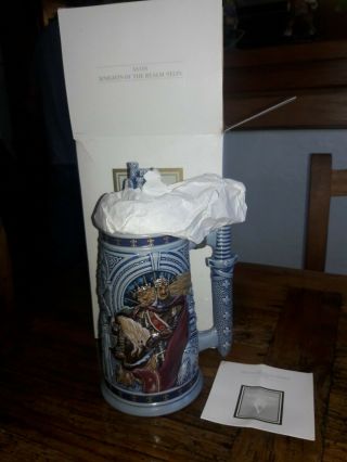 Vintage 1995 Avon Lidded Beer Stein " Knights Of The Realm " Tankard
