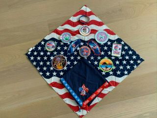 24th World Scout Jamboree Usa Contingent Neckerchief 2019 Wsj Ist Bsa,  Patches
