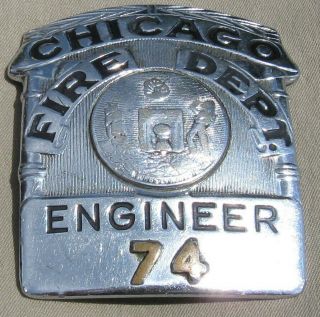 Outstanding Chicago Fire Department Engineer Badge Ch Hanson