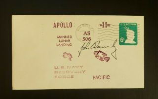 John Kennedy Jr.  Autograph On Apollo 11 Splashdown Uss Hornet Fdc W/ Cachets