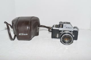 Vintage Nikon F Photomic Ftn 35mm Slr Film Camera With Nikkor - S F/1.  4 55mm Lens