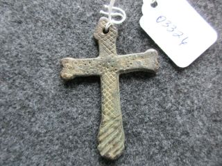 Vintage Fur Trade Jesuit Cross,  Hudson Bay Style Beaver Tail Cross Chi - 03326