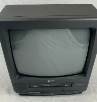 Vintage Zenith Tv Vcr Combo Gaming 13 " Tvbr - 1304z W/ Remote Control