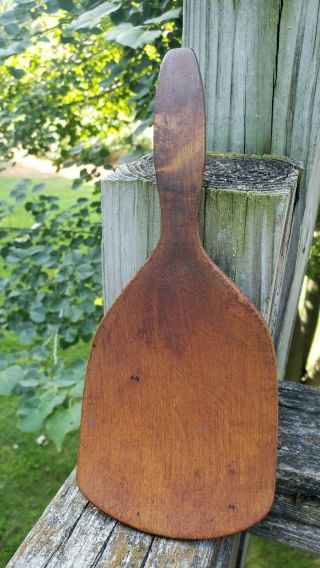 Antique Primative Kitchen Old Wood Butter Dough Paddle Spoon