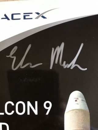 Elon Musk Autographed SpaceX Falcon 9 And Dragon Model Rocket Signed Very Rare 2