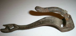 Vintage Buggy Wheel Hub Nut Wrench /pat.  Sept.  21,  1886 /antique Cast Iron Tool