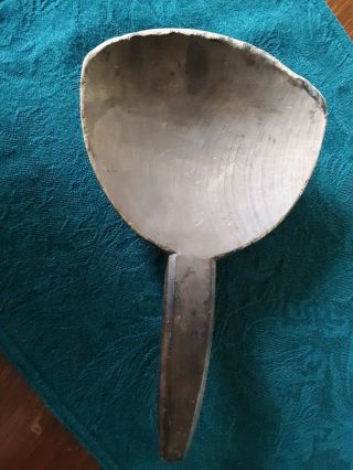 Vintage Primitive Hand Carved Wooden Kitchen Spoon/scoop