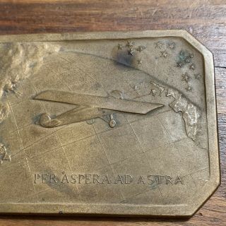 Vintage 1927 Charles Lindbergh ACCA Medal by John Gregory Aeronautical Chamber 2