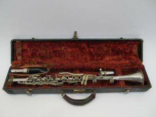 Vintage A Fountaine Paris Metal Clarinet W/ Case