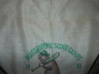 Vintage Boy Scout Neckerchief Massawepie Camps 1981 CIT Counselor In Training 2