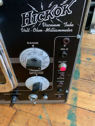 Vintage Hickok 209A Multimeter Ohmmeter Meter Vacuum Tube Tester Powers On 2