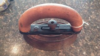 Antique Sad Iron With Removable Wood Handle A C Williams Co.