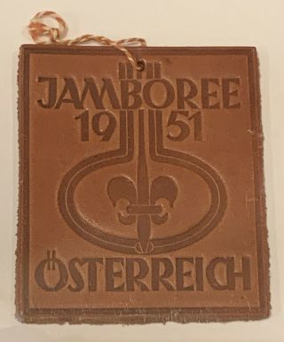1951 World Jamboree Austria Rare Delegate Patch At Trading Post