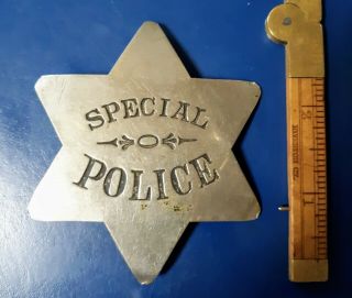 Antique And Obsolete Special Police Badge Circa 1890 