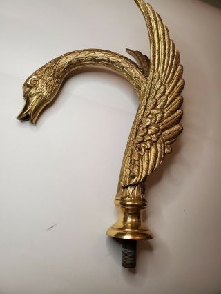 Vintage Plumbing Fixture Salvage Wagner Style Brass Swan Faucet Made In Spain