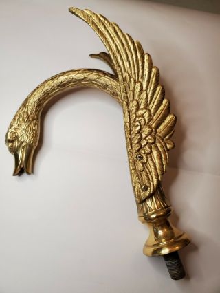 Vintage Plumbing Fixture Salvage Wagner Style Brass Swan Faucet Made In Spain 2