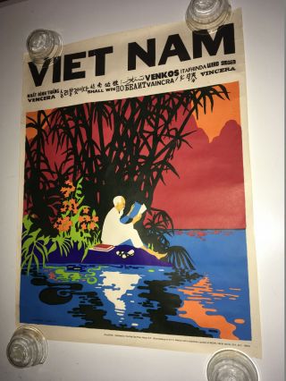Vietnam Charity Aid Poster Cuban Artist Rene Mederos Protest Cuba Ospaaal War