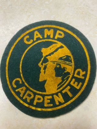 Boy Scout Camp Carpenter Felt Camp Patch 2 3/4 "