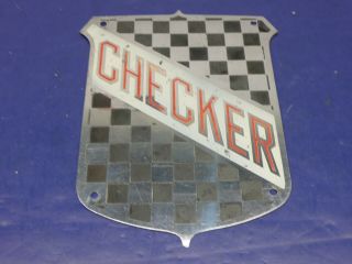 Vintage 1928 Checker Cab Emblem Ornament Badge Ct27
