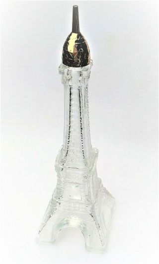 Avon Eiffel Tower Vintage Cologne Collectible Clear Glass Perfume Empty Bottle