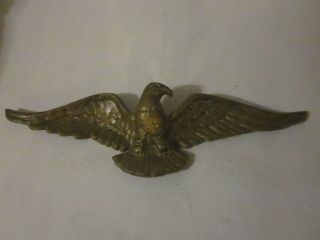 Vintage Cast Metal Large Gold Painted American Eagle Wall Decoration