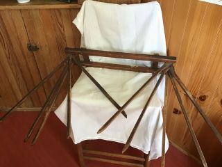 Antique Vintage Primitive Wood Wall Mounted Towel Rack