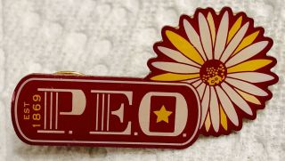 Rare & Vintage Peo P.  E.  O.  Sisterhood Sorority Society Member Pin