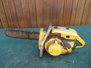 Vintage Mcculloch 250 Chainsaw Chain Saw With 14 " Bar