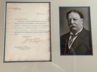William H Taft 1911 White House Typed Letter To Col Parker Signed As President