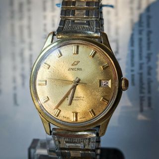 Enicar Watch | Men ' s Vintage Enicar Star Jewels,  Automatic gold watch, 2