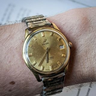 Enicar Watch | Men ' s Vintage Enicar Star Jewels,  Automatic gold watch, 3