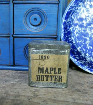 Antique Pantry Tin Maple Butter