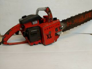 Really Vintage Homelite Xl Chainsaw Automatic 18in Bar