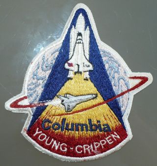 Rare 1981 Sts 1 First Shuttle Launch Space Shuttle Columbia Patch Young Crippen