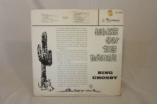 Bing Crosby - Home on the Range LP Vinyl Record VG 2