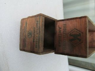 2 - Primitive Vintage Kraft Advertising Wood 2 Lb American Cheese Box Rustic Decor 3